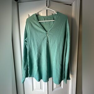 Eddie Bauer Aqua Long Sleeve Top